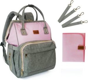 Bolso Carro Bebe Impermeable con Cambiador Portátil - Mochila Multifuncional para Carritos - Pañalera