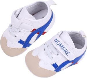 Zapatillas de Bebe 0-12 Meses Personalizadas - Deportivas niño y niña - Regalo Bebe - Incluye Bolsa de Transporte.
