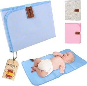 Cambiador bebe portatil impermeable - Cambiador bebe plegable acolchado - Cambiador de viaje